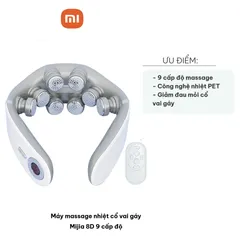 Máy Massage Nhiệt Cổ Vai Gáy Mijia 8D - 9 Cấp Độ, Điều Khiển App Mihome, Công Nghệ Xung Điện Chuyên Sâu Giúp Giảm Đau Hiệu Quả