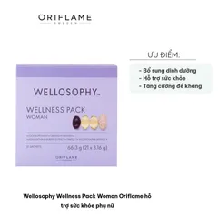 Wellosophy Wellness Pack Woman Oriflame - Bộ Vitamin Tổng Hợp và Omega-3 Hỗ Trợ Sức Khỏe Phụ Nữ, 21 Gói