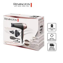 Máy Sấy Tóc Remington Curl & Straight Confidence D5707 - 2200W, Tạo Kiểu Tóc Đẹp, Công Nghệ Ionic, Đầu Uốn và Duỗi Tóc Chuyên Nghiệp