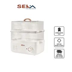 Nồi hấp điện 2 tầng đa năng SEKA - Thiết kế hiện đại 10L, hấp bánh, gà, rau củ, tiết kiệm thời gian và vẫn giữ độ tươi ngon.
