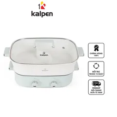 Bếp Nướng Lẩu Đa Năng Kalpen PP66 2200W - Hai Ngăn Nấu Tách Biệt, Dung Tích 6.5L, Chống Dính Siêu Bền, Tiện Lợi Cho Gia Đình