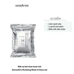 Mặt Nạ Bột Than Hoạt Tính Dermafirm Modeling Mask H Charcoal - Làm Sạch Da, Kiểm Soát Bã Nhờn, Phù Hợp Da Dầu và Mụn Đầu Đen