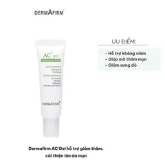 Gel Trị Mụn Dermafirm AC'Gel - Hỗ Trợ Giảm Thâm, Cải Thiện Da Mụn Dầu, 20ml - Sản Phẩm Chăm Sóc Da Chất Lượng Cao