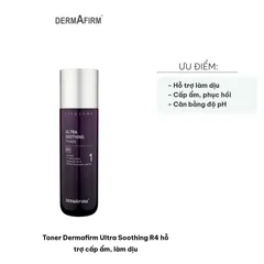 Toner Dermafirm Ultra Soothing R4 - Nước Hoa Hồng Cấp Ẩm, Làm Dịu Da Nhạy Cảm 200ml, Phục Hồi Hàng Rào Bảo Vệ Da
