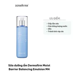 Sữa Dưỡng Ẩm Dermafirm Moist Barrier Balancing Emulsion M4 - Cấp Ẩm Sâu, Duy Trì Độ Ẩm Tuyệt Đối Cho Da Khô, Mất Nước 200ml
