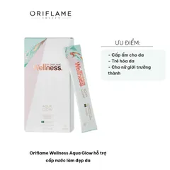 Oriflame Wellness Aqua Glow - Bổ sung nước làm đẹp da với công nghệ Ceramosides™ và chiết xuất dâu Lingon - Hỗ trợ ẩm và chống lão hóa