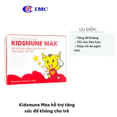 Kidsmune Max - Cốm Tăng Sức Đề Kháng và Tiêu Hóa cho Trẻ 3 Tuổi Trở Lên - Hỗ Trợ Miễn Dịch Ngon Miệng 20 Gói