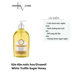 Sữa Tắm Nước Hoa Elvawell White Truffle Sugar Honey - Dưỡng Da Mềm Mại, Hương Thơm Ngọt Ngào, Chai 500ml