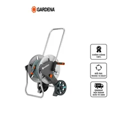 Vòi Tưới Cây Kim Loại Gardena 18542-20 Có Bánh Xe Di Chuyển, 20m Dây, Chống Xoắn, Bền Bỉ Cho Vườn Tươi Xanh