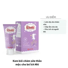 Kem Bôi Chàm Sữa Thảo Mộc Ích Nhi - Dưỡng Ẩm, Làm Dịu Da Bị Ngứa, Khô, Rát Cho Bé - Sản Phẩm Tự Nhiên, An Toàn, 30g