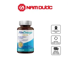 Viên uống Nin Omega Nam Dược 60 viên - Hỗ trợ não bộ và thị giác, Omega 3, 6, 9, vitamin A, sức khỏe tối ưu cho trẻ em và người lớn