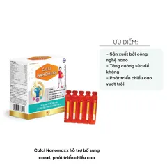 Calci Nanomaxx Bổ Sung Canxi Cho Bé - Hỗ Trợ Phát Triển Chiều Cao và Bảo Vệ Xương Khớp - An Toàn và Hiệu Quả