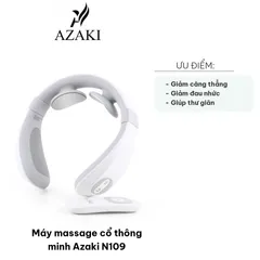 Máy Massage Cổ Thông Minh Azaki N109 - Thiết Bị Giảm Căng Thẳng Vùng Cổ Vai Gáy, Gọn Nhẹ Tiện Dụng, Công Nghệ Xung Điện EMS