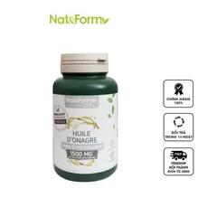 Tinh dầu hoa anh thảo hữu cơ Pháp Nat&Form Huile D’Onagre - 200 viên hỗ trợ cân bằng nội tiết, đẹp da và điều hòa kinh nguyệt