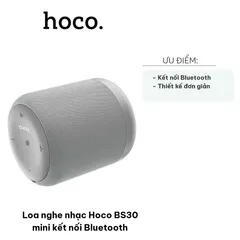 Loa Bluetooth Hoco BS30 Mini Thiết Kế Hiện Đại - Âm Thanh Chất Lượng Cao, Kết Nối Nhanh, Phù Hợp Cho Du Lịch và Học Online