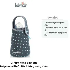 Túi Hâm Nóng Bình Sữa Babymoov BM01384 - Không Cần Điện, Tiện Dụng Cho Mẹ Đi Du Lịch, An Toàn, Có Thể Tái Sử Dụng