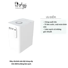 Máy rửa bình sữa tiệt trùng sấy khô AGII - Tự động, tiết kiệm điện nước, làm sạch và bảo quản hiệu quả cho các loại bình sữa 120-240ml