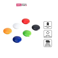 Nam Châm Gắn Bảng 30mm Deli E7825 - Vỉ 6 Màu Sắc Đa Dạng, Chất Liệu ABS Bền Bỉ, Tiện Lợi Cho Học Tập và Văn Phòng