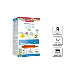 Nước Uống Bổ Gan Thận Protocole Detox Bio - Hỗ Trợ Thanh Lọc, Làm Đẹp Da Từ Atiso, Bồ Công Anh, Ngưu Bàng - Hộp 30 Ống 15ml