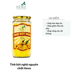 Tinh Bột Nghệ Nguyên Chất Hena 500g - Hỗ Trợ Làm Đẹp, Cải Thiện Sức Khỏe, Giảm Cân, Chống Oxy Hóa - Thực Phẩm Chức Năng Cao Cấp