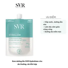 Kem Dưỡng Ẩm SVR Hydraliane 50ml - Giải Pháp Cấp Nước Cho Da Thường, Da Hỗn Hợp, Giữ Ẩm Lâu 24 Giờ