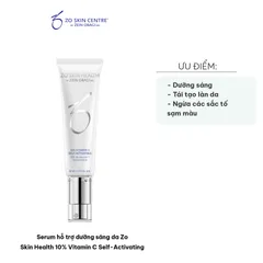 Serum Dưỡng Sáng Da Zo Skin Health 10% Vitamin C Self-Activating 50ml - Làm Đều Màu Da, Giảm Nếp Nhăn, Tái Tạo Da Tươi Trẻ
