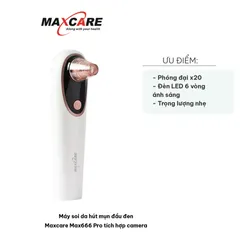 Máy Soi Da Hút Mụn Đầu Đen Maxcare Max666 Pro Tích Hợp Camera - Sạch Mụn, Tẩy Da Chết, Giảm Nếp Nhăn, Thiết Kế Nhỏ Gọn