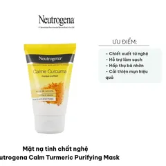 Mặt Nạ Tinh Chất Nghệ Neutrogena Calm Turmeric - Chăm Sóc Da Nhạy Cảm, Làm Sạch & Dưỡng Sáng Da 50g
