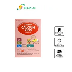 Viên Sủi Canxi Amoma Kids - Hỗ Trợ Tăng Chiều Cao và Phát Triển Xương Khớp, Hộp 20 Gói Uống 10ml Dễ Dàng Cho Trẻ Em