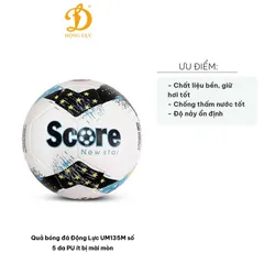 Quả Bóng Đá Động Lực UM135M Số 5 - Da PU Bền Bỉ, Chống Mài Mòn, Tập Luyện và Thi Đấu Thể Thao Chuyên Nghiệp