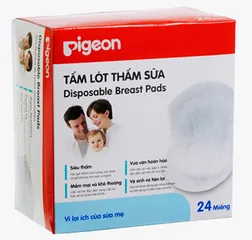 Miếng Lót Thấm Sữa Pigeon - 24 Miếng Hộp, Dành Cho Mẹ - Hút Sữa Nhanh Chóng, Tiện Lợi Và Thoải Mái Khi Sử Dụng