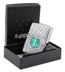Bật Lửa Zippo 28807 Dragon Eye - Bật Lửa Armor Chạm Khắc Mắt Rồng Ngọc Lục Bảo Bằng Đá Cao Cấp Ấn Tượng
