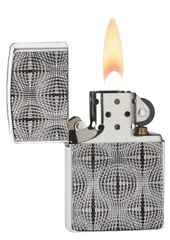 Bật Lửa Zippo 28835 Armor Chrome Lấp Lánh - Bật Lửa Khắc 3D Độc Đáo cho Người Sưu Tập và Yêu Thích Thời Trang