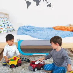 Thanh Chặn Giường Munchkin MK47044 - Bảo Vệ Bé Ngủ An Toàn, Màu Xanh Lơ Tươi Mát, Dễ Dàng Sử Dụng
