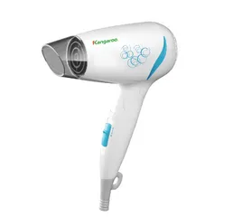 Máy sấy tóc KG 620 Kangaroo màu trắng xanh - Thiết kế mini gọn nhẹ, chức năng ion âm, tự ngắt khi quá nhiệt, sấy khô nhanh chóng