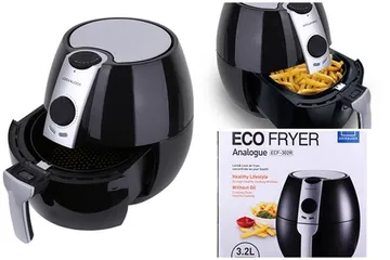 Nồi Chiên Không Dầu Lock&Lock ECF-302R Đen - Công Nghệ Rapid Air Giúp Chiên Thực Phẩm Ngon, Ít Dầu Mỡ, Dung Tích 3.2L