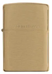 Bật Lửa Zippo 204 Brushed Solid Brass - Bật Lửa Đồng Vàng Xước Văn Ngang, Chính Hãng Mỹ, Chống Gió Tốt, Quà Tặng Độc Đáo