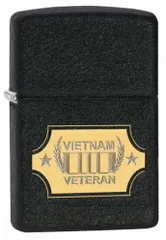Bật Lửa Zippo 28875 Vietnam War Black Crackle - Họa Tiết Cổ Điển, Quà Tặng Ý Nghĩa Cho Fan Không Thể Thiếu