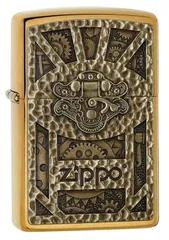 Bật Lửa Zippo 29103 Steampunk Box Emblem Đồng Thau - Bộ Sưu Tập 2016, Mẫu Thiết Kế Độc Đáo Cho Người Yêu Thích Fandom Vintage
