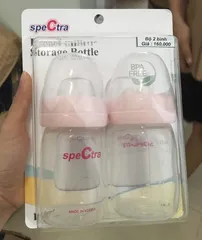 Bộ 2 Bình Trữ Sữa Spectra An Toàn Không BPA - Thiết Kế Nhỏ Gọn, Tiết Kiệm Diện Tích, Dung Tích 160ml - Lưu Trữ Sữa Mẹ Thoải Mái