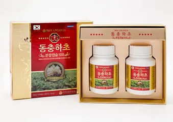 Đông trùng hạ thảo Gold Bio Hàn Quốc 350mg - Tăng cường sức khỏe và sinh lực, hỗ trợ chức năng gan tự nhiên, bổ sung vitamin và khoáng chất essential.