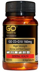 Viên uống hỗ trợ tim mạch GO CoQ10 160mg - Tăng cường sức khỏe tim mạch và miễn dịch - Sản phẩm nhập khẩu từ New Zealand