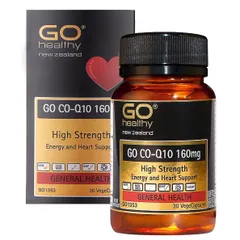 Viên uống hỗ trợ tim mạch GO CoQ10 160mg - Tăng cường sức khỏe tim mạch và miễn dịch - Sản phẩm nhập khẩu từ New Zealand