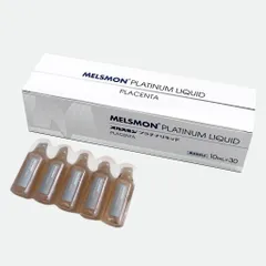 Nước Uống Tế Bào Gốc Nhau Thai Melsmon Platinum Liquid - Hộp 30 ống x 10ml, Làm Đẹp Da, Tươi Trẻ, Nhật Bản