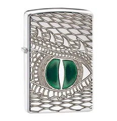 Bật Lửa Zippo 28807 Dragon Eye - Bật Lửa Armor Chạm Khắc Mắt Rồng Ngọc Lục Bảo Bằng Đá Cao Cấp Ấn Tượng