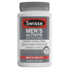 Viên uống vitamin tổng hợp cho nam Swisse Men’s Ultivite Multivitamin 120 viên - Bổ sung dinh dưỡng, hỗ trợ sức khỏe, năng lượng cho nam giới