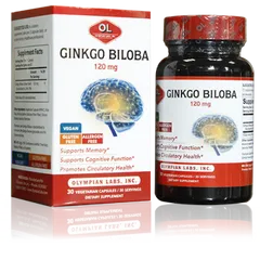 Viên uống Ginkgo Biloba 120mg Olympian Labs - Hỗ trợ cải thiện tuần hoàn não, tăng cường trí nhớ và tập trung, sản phẩm sức khỏe tự nhiên.