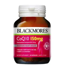 Viên Uống CoQ10 150mg Blackmores - Hỗ Trợ Sức Khỏe Tim Mạch - Giảm Mệt Mỏi, Tăng Cường Kháng Đề Kháng, 30 Viên Chính Hãng Úc