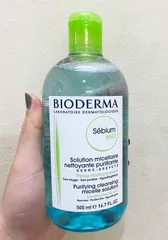 Nước tẩy trang Bioderma H2O 500ml - Sạch sâu, dịu nhẹ cho da nhạy cảm và da dầu mụn - Mỹ phẩm Pháp chính hãng