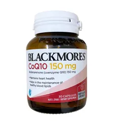 Viên Uống CoQ10 150mg Blackmores - Hỗ Trợ Sức Khỏe Tim Mạch - Giảm Mệt Mỏi, Tăng Cường Kháng Đề Kháng, 30 Viên Chính Hãng Úc